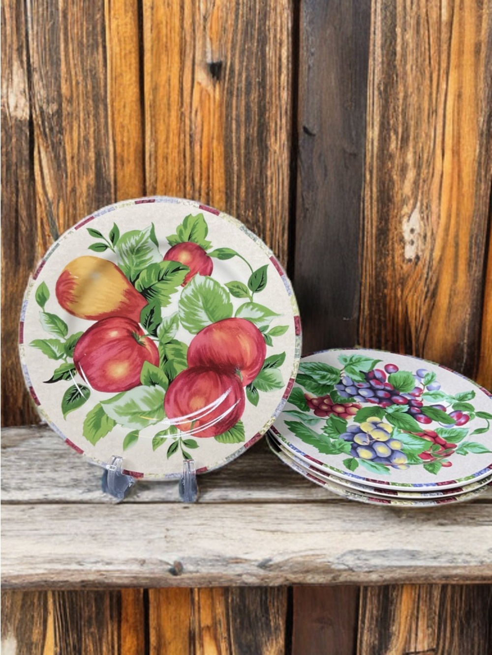 Vintage Sakura Sonoma stoneware salad plates 8”